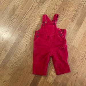 Boys 12 month Talbots kids red overalls